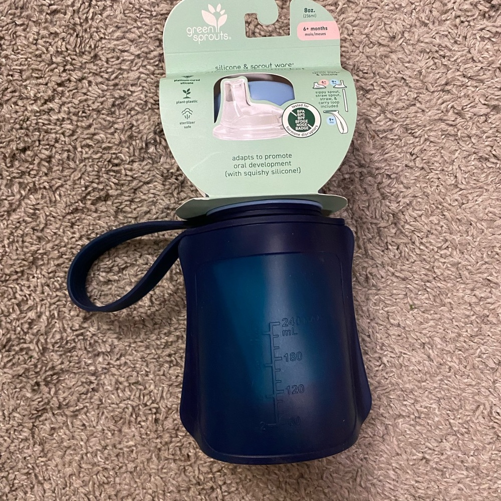 Green Sprouts Blue Silicone Sippy Cup